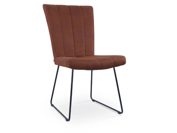 GALA SLED - Sled base upholstered fabric chair by 5A Design - view 2